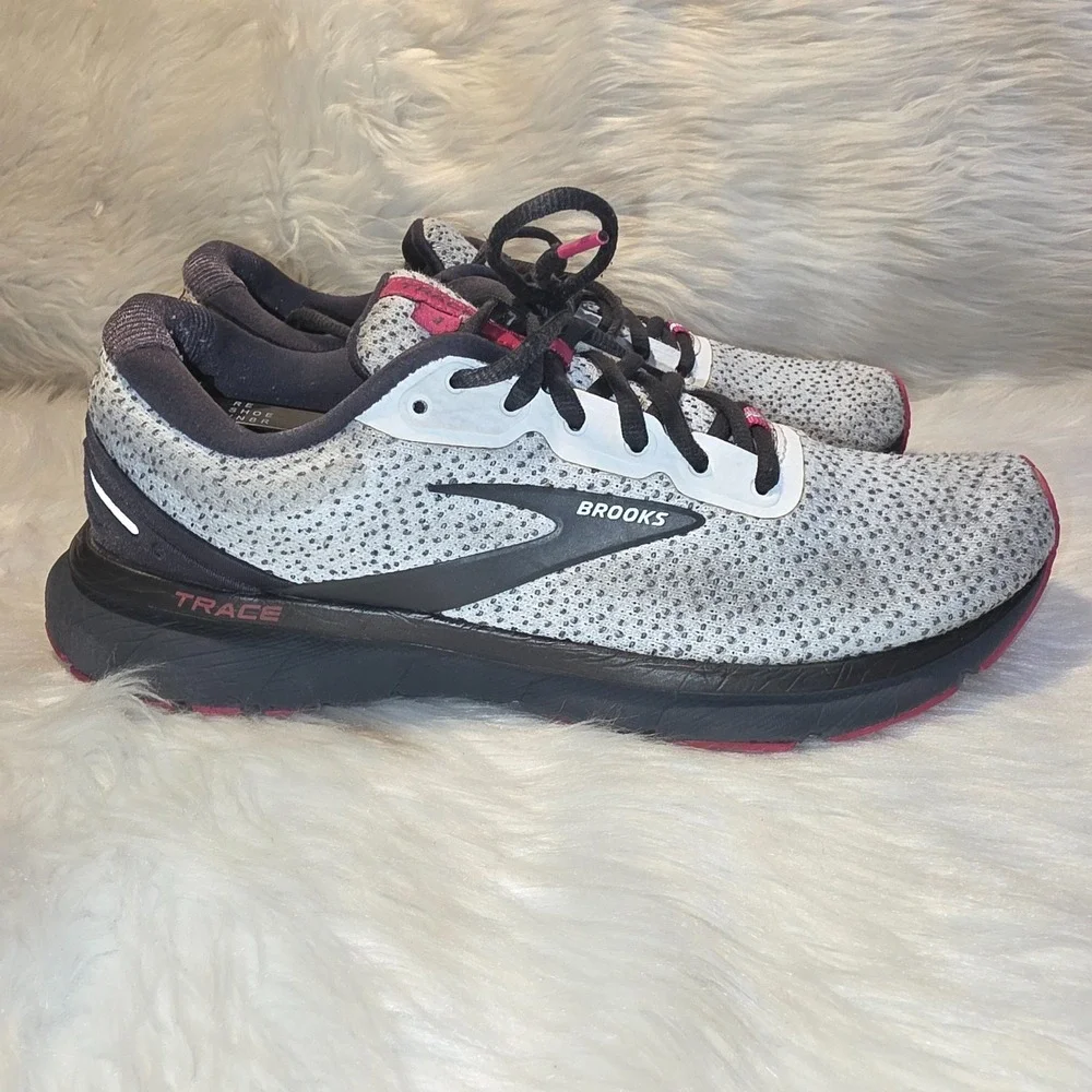 Brooks Trace 1 Running Shoes - Women's Size 9 B — Gray/Black/Pink 1203511B057